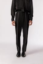 Contrast piping pants view 1