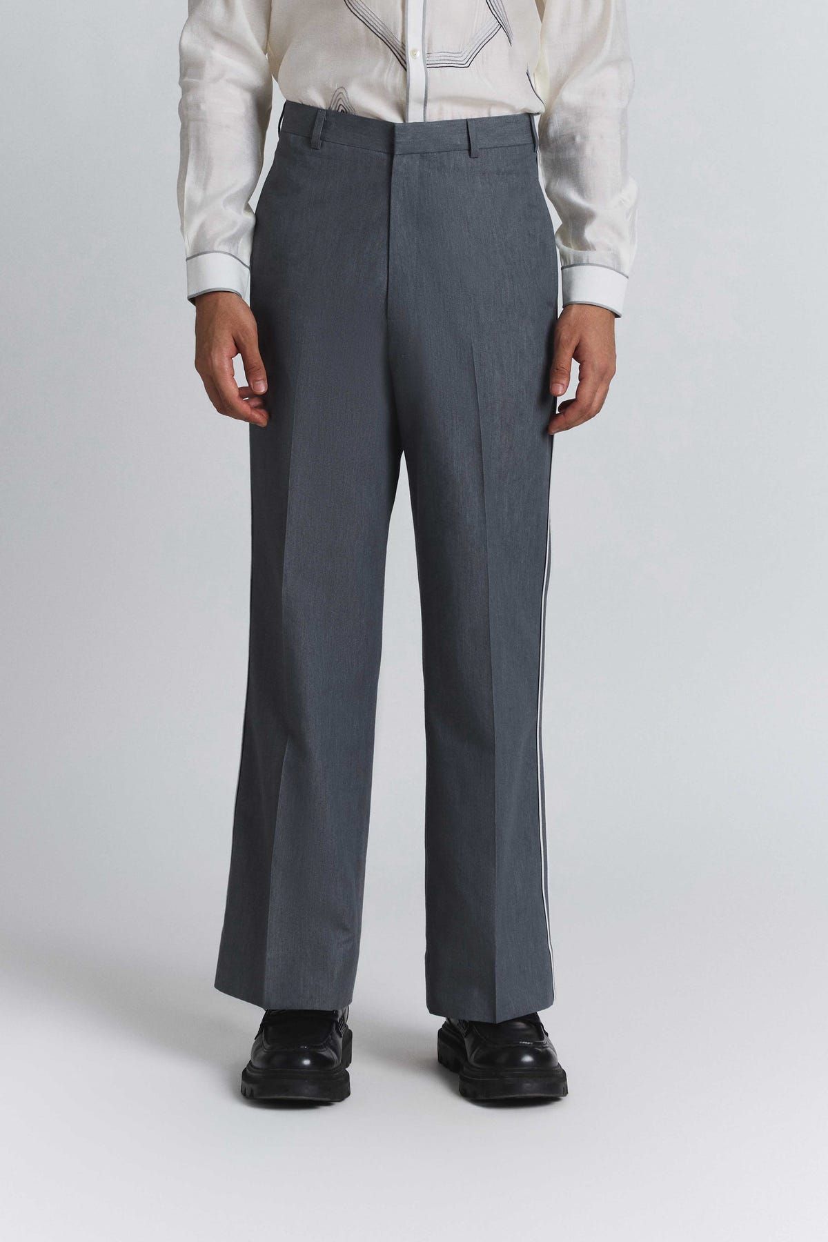 Geofaceted Piping Pants - image 1