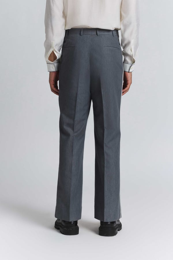 Line out Line — Geofaceted Piping Pants