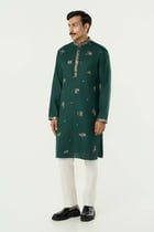 Alluro Kurta - Bottle Green view 5