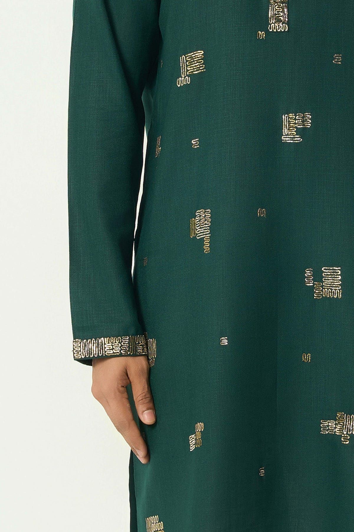 Alluro Kurta - Bottle Green - image 6