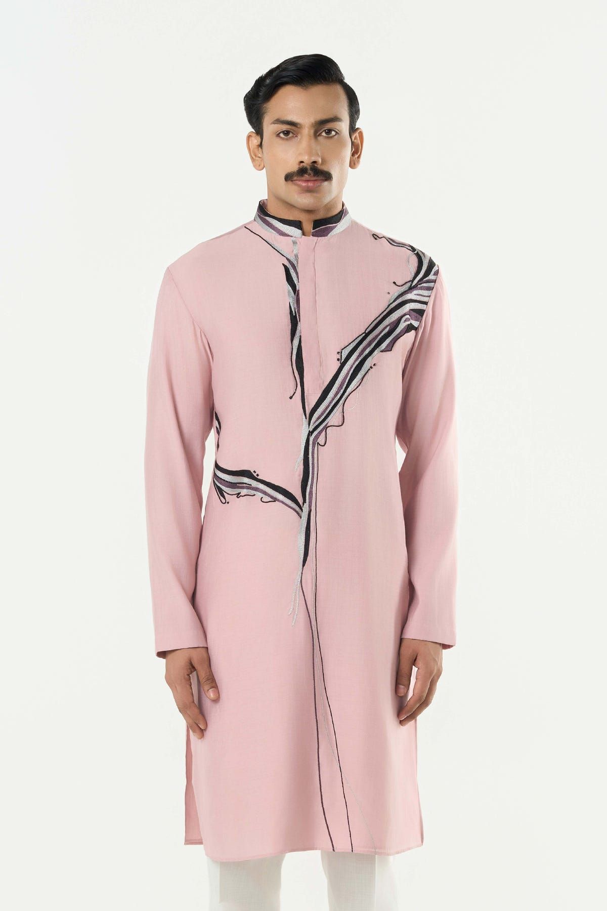 The Abstract Kurta - Pastel Pink - image 1