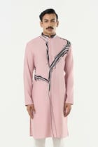 The Abstract Kurta - Pastel Pink view 1