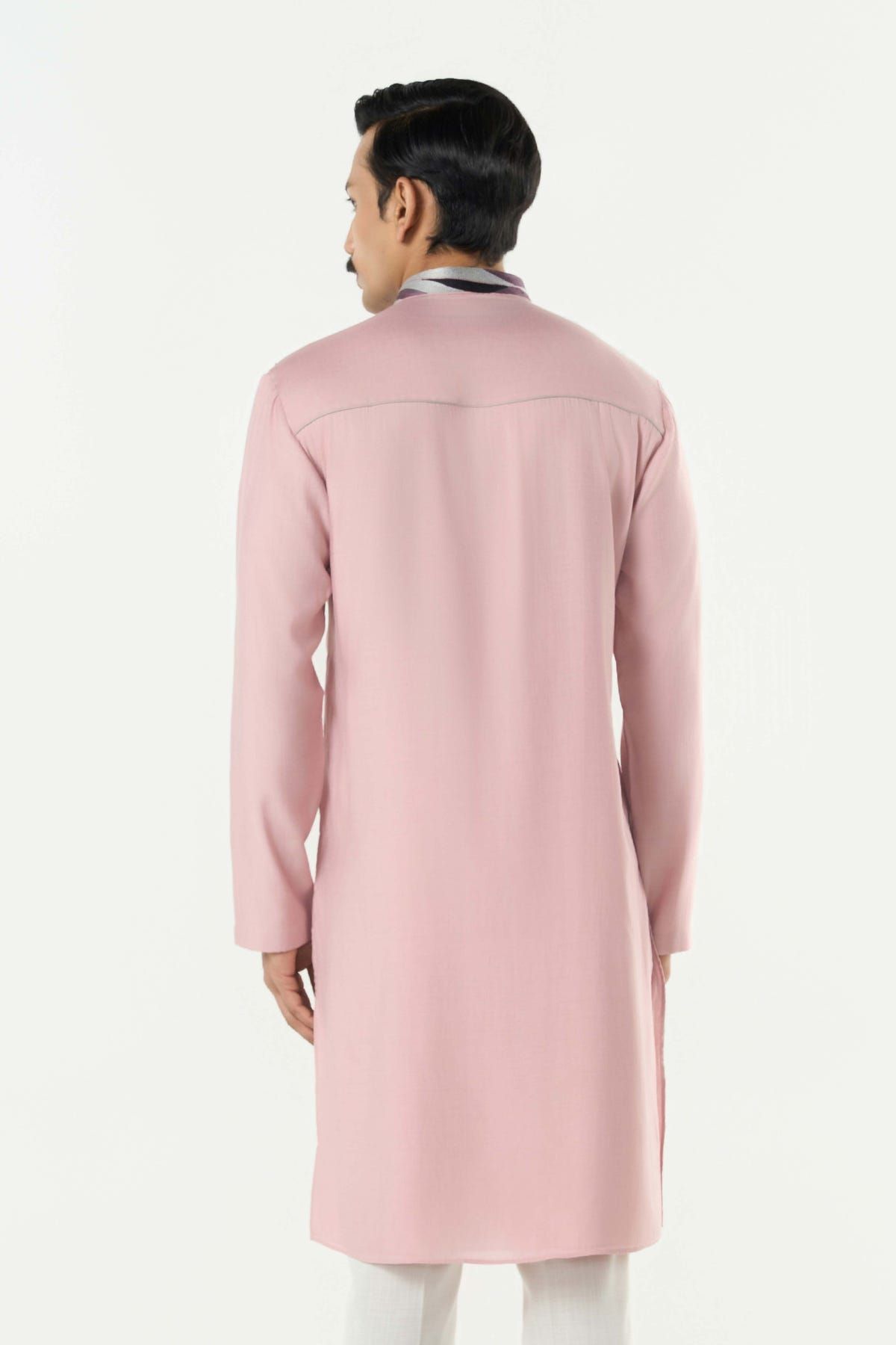 The Abstract Kurta - Pastel Pink - image 2