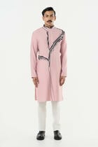 The Abstract Kurta - Pastel Pink view 3