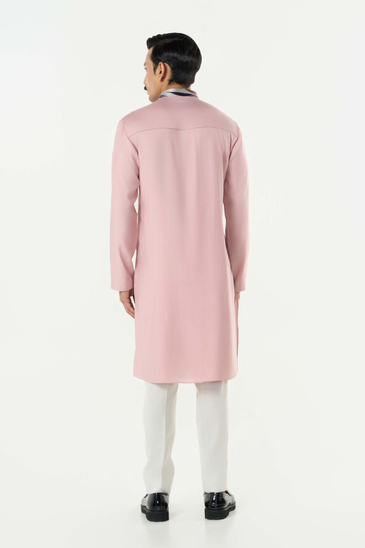 The Abstract Kurta - Pastel Pink - image 4