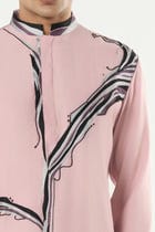 The Abstract Kurta - Pastel Pink view 6