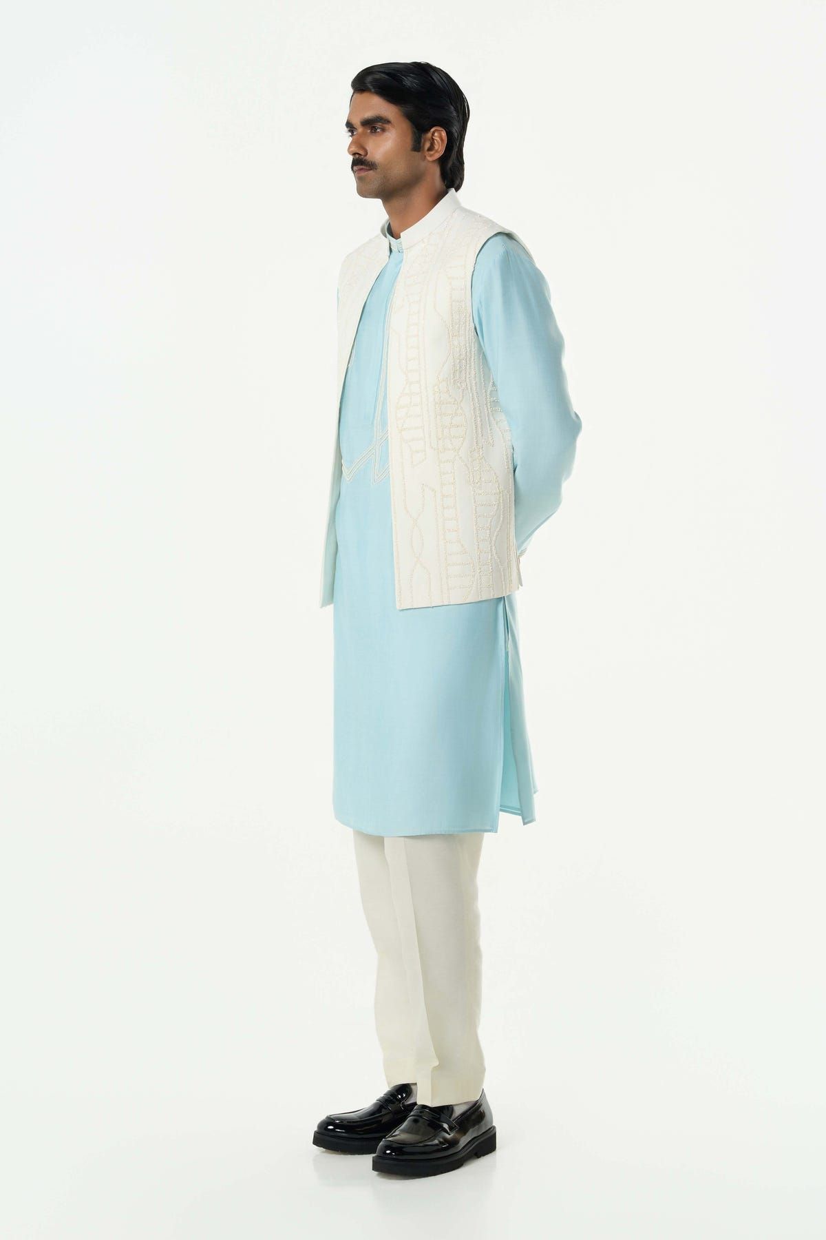 Grill Grid Bandi Jacket - Off White - image 5