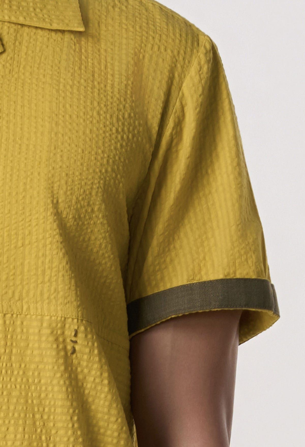 Citrine Seersucker Camp Shirt - image 5