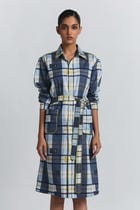 Vintage Checkered Shirt Dress view 1