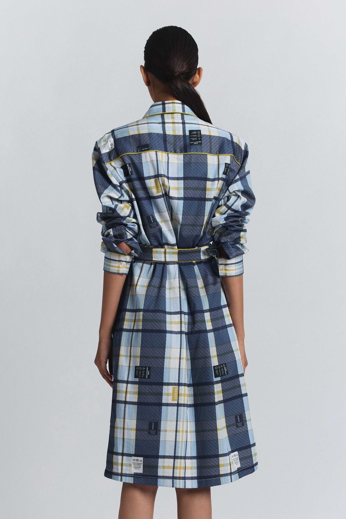 Vintage Checkered Shirt Dress - image 2