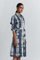 Vintage Checkered Shirt Dress view 3