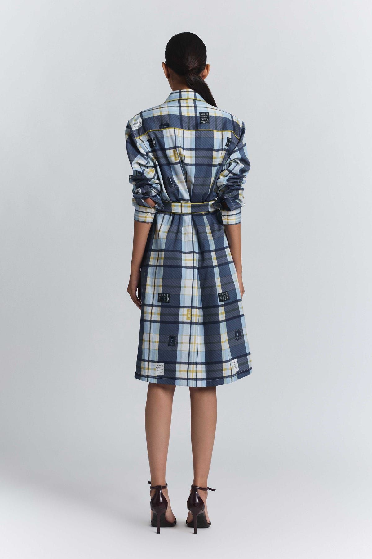 Vintage Checkered Shirt Dress - image 6