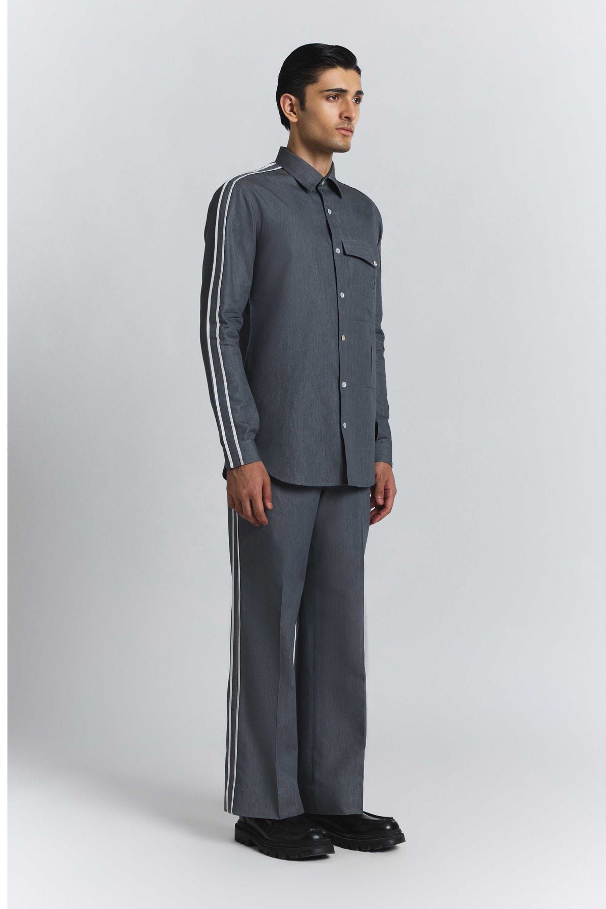 Geofaceted Piping Shirt - image 3