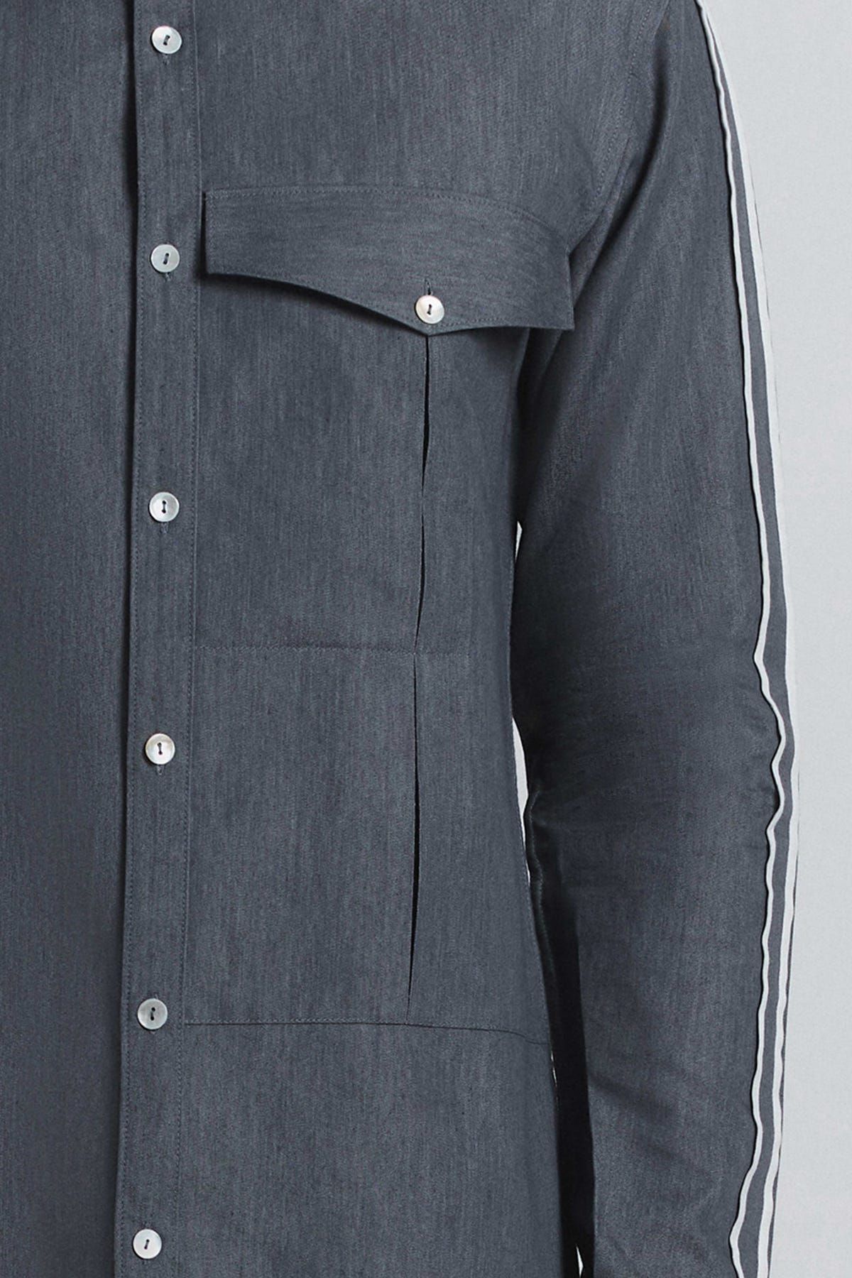Geofaceted Piping Shirt - image 5