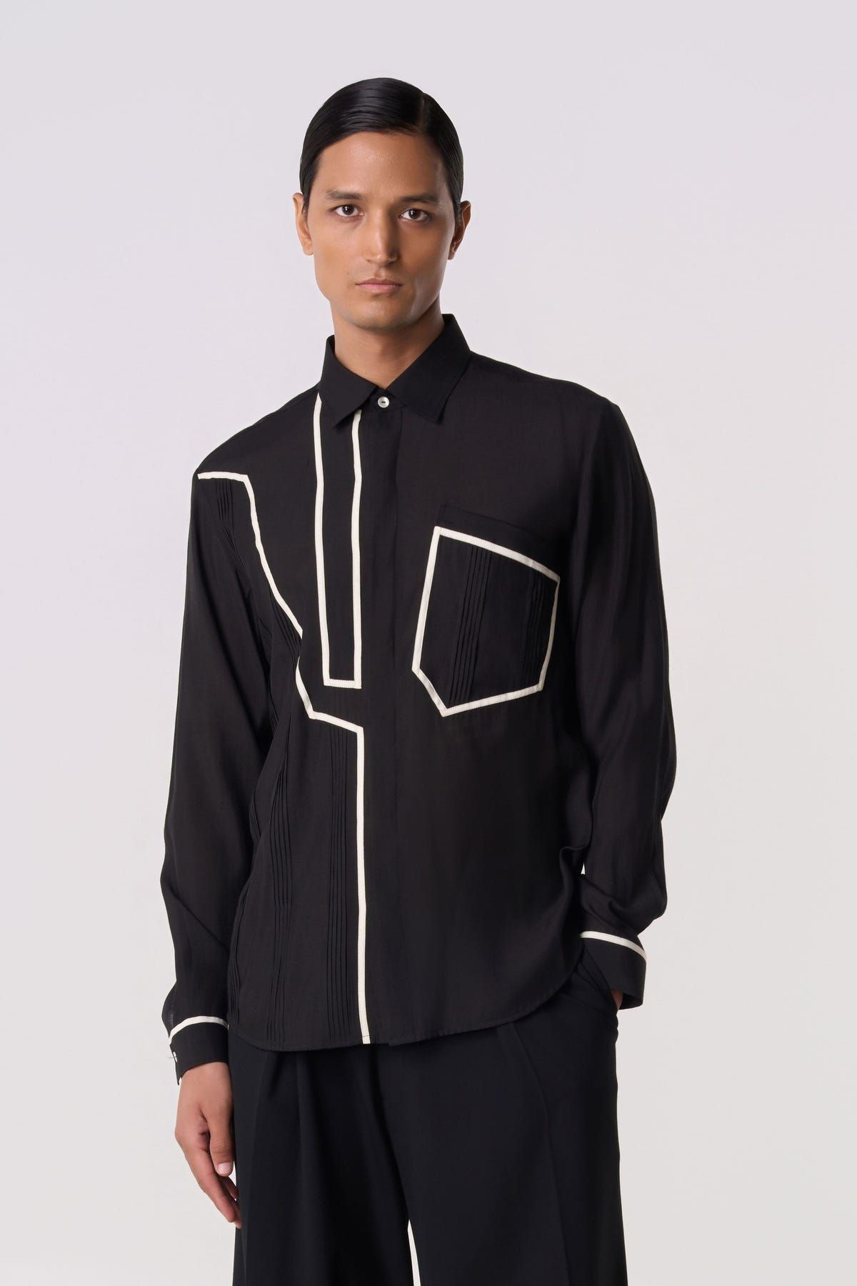 Contoured Piping Shirt - image 1