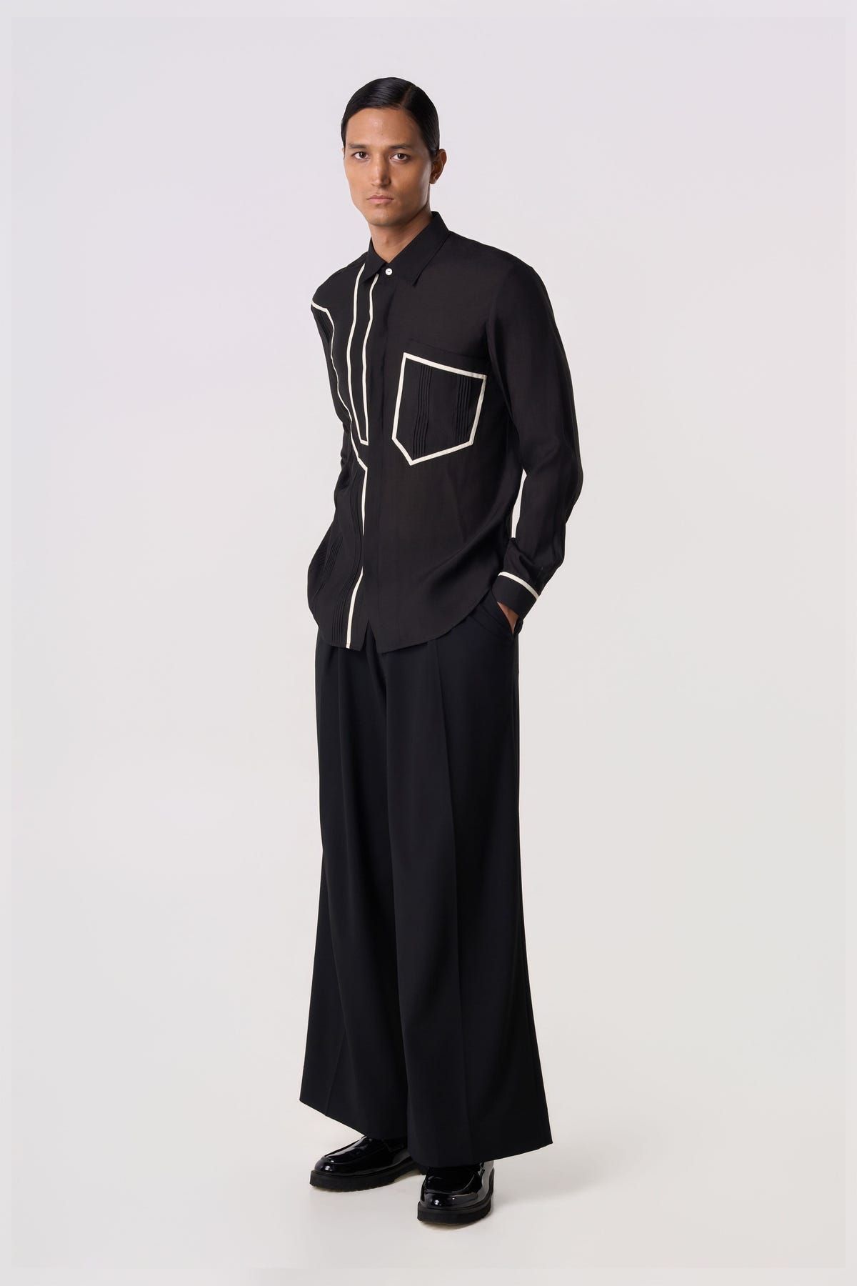 Contoured Piping Shirt - image 4