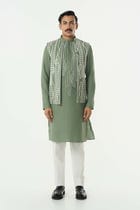 Grill Grid Bandi Jacket Set - Sage green view 1