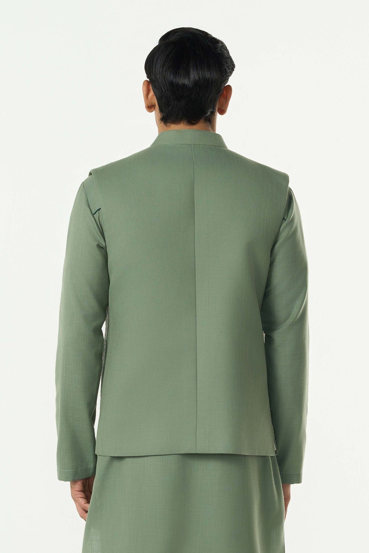 Grill Grid Bandi Jacket Set - Sage green - image 4