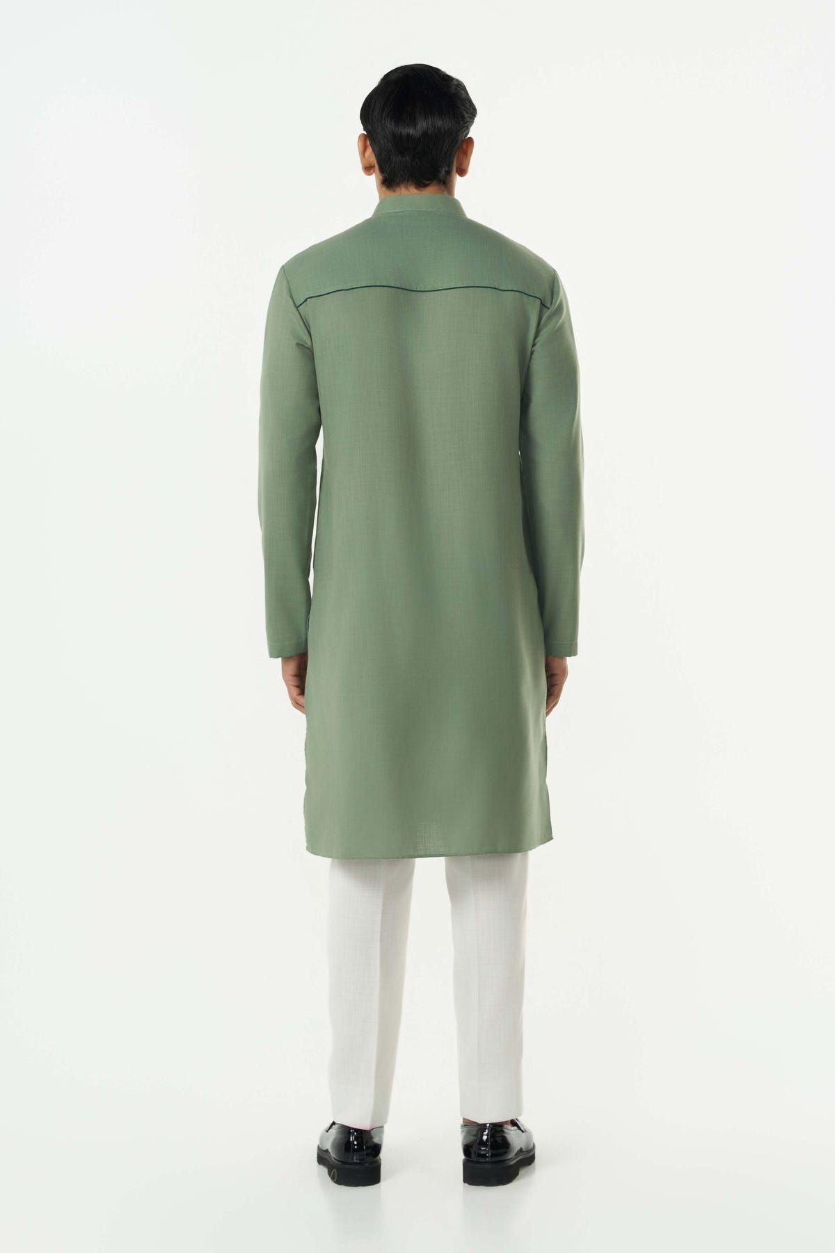 Grill Grid Bandi Jacket Set - Sage green - image 6