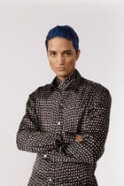 Polka dot printed shirt view 1