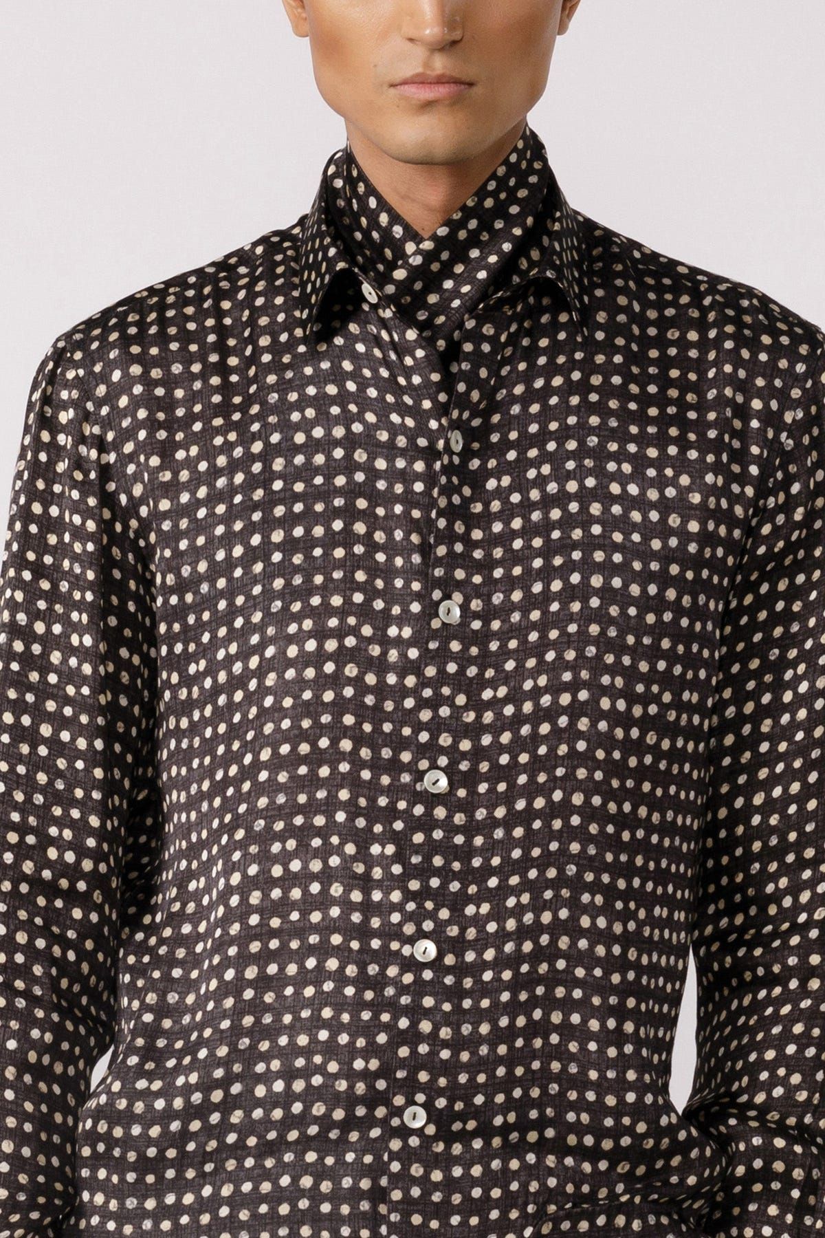Polka dot printed shirt - image 4