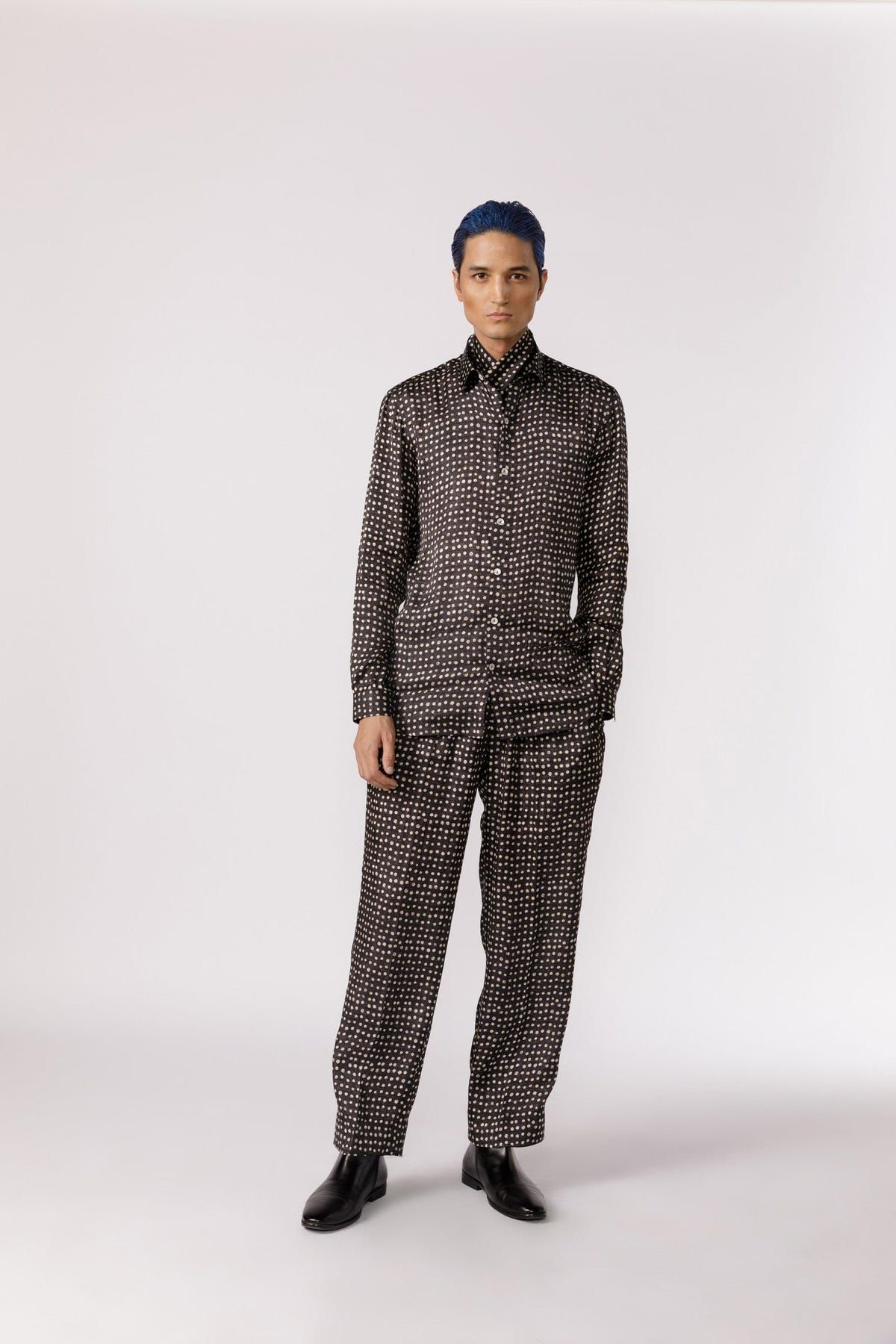 Polka dot printed shirt - image 5