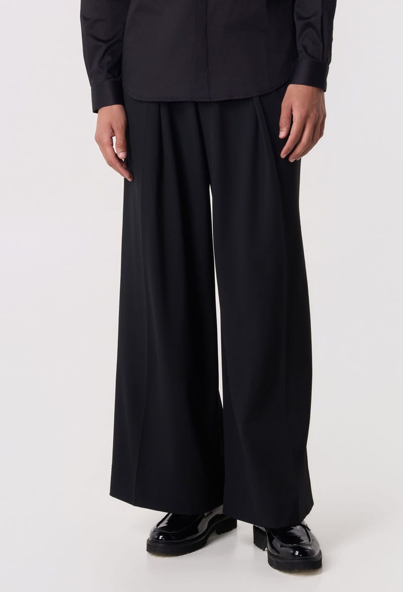 Pivot Pleat Wide Trousers