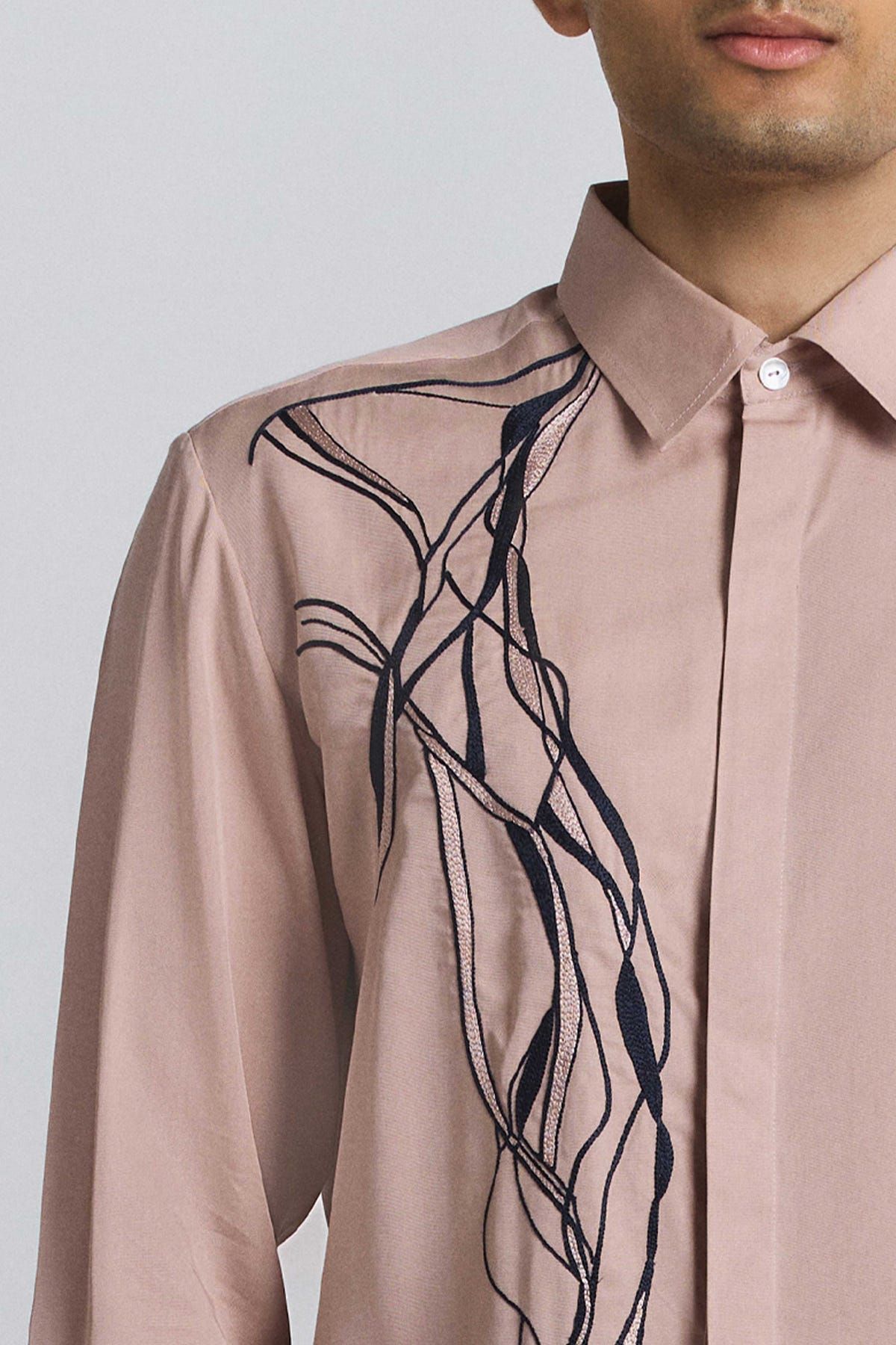 Polylineal Embroidered Shirt - image 6