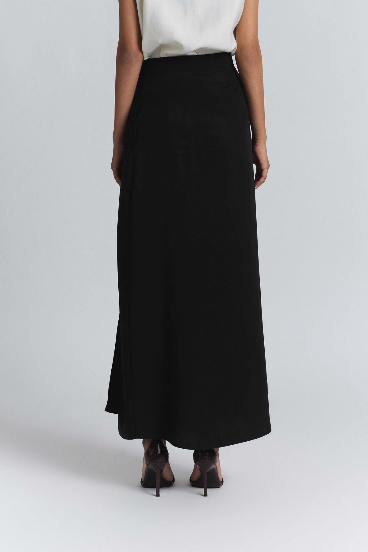 Wrap Around Skirt - Black - image 2