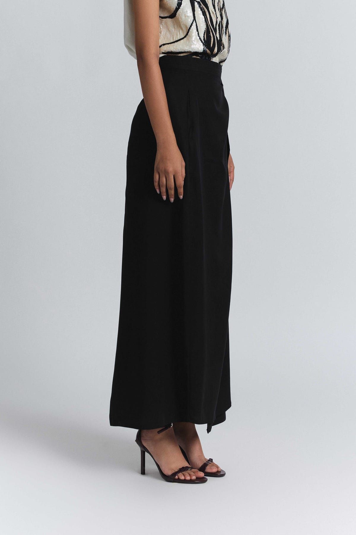 Wrap Around Skirt - Black - image 3