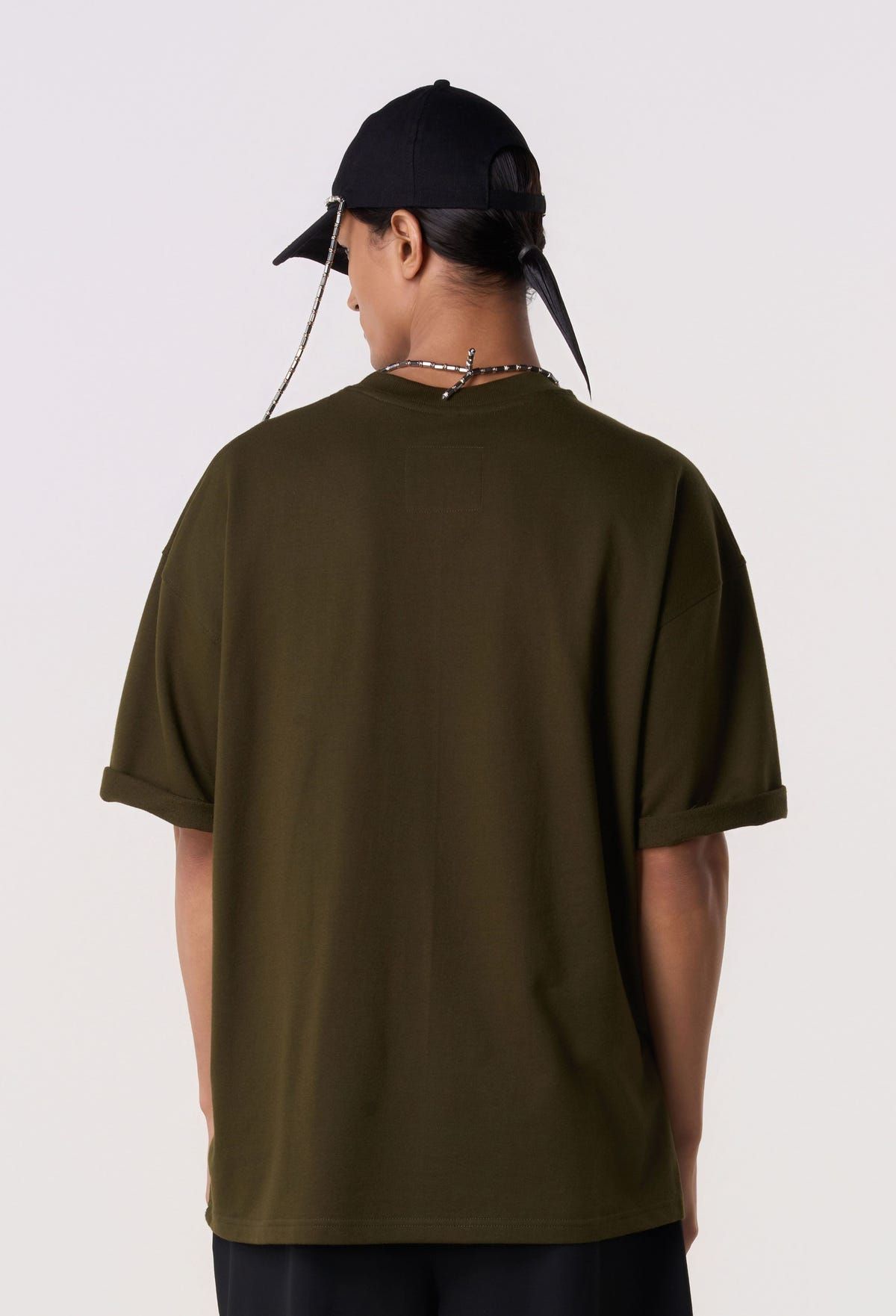 Multi-Patch Graphic T-Shirt Olive - image 2