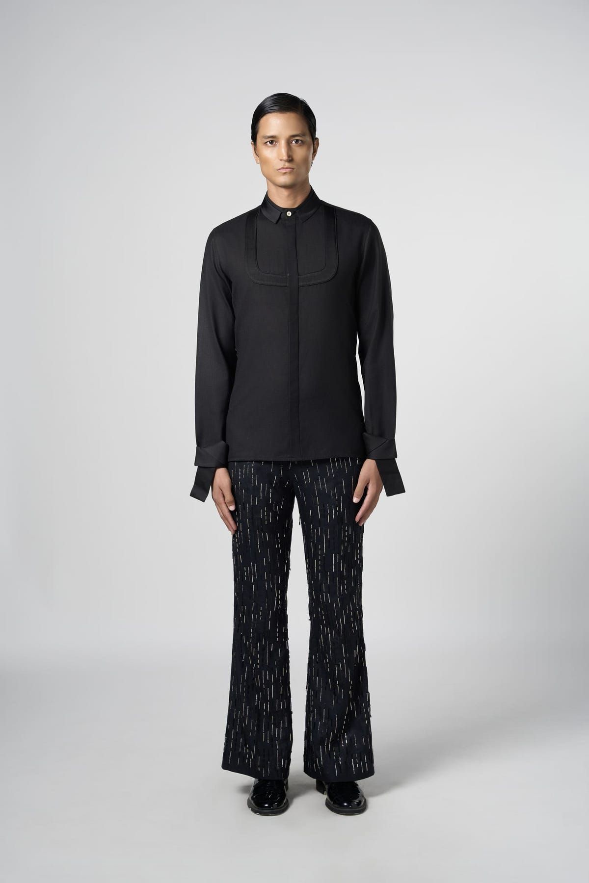 Inverted Arch Double Collar Shirt - image 2