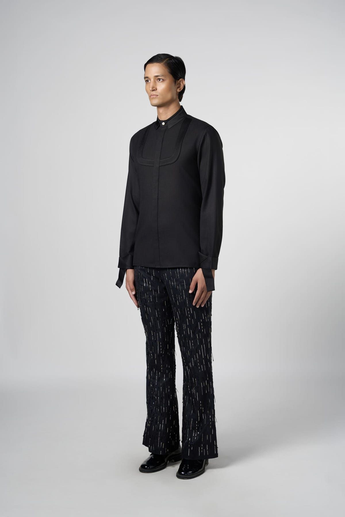 Inverted Arch Double Collar Shirt - image 4