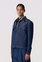 Raw-Edge Trucker Shacket view 3
