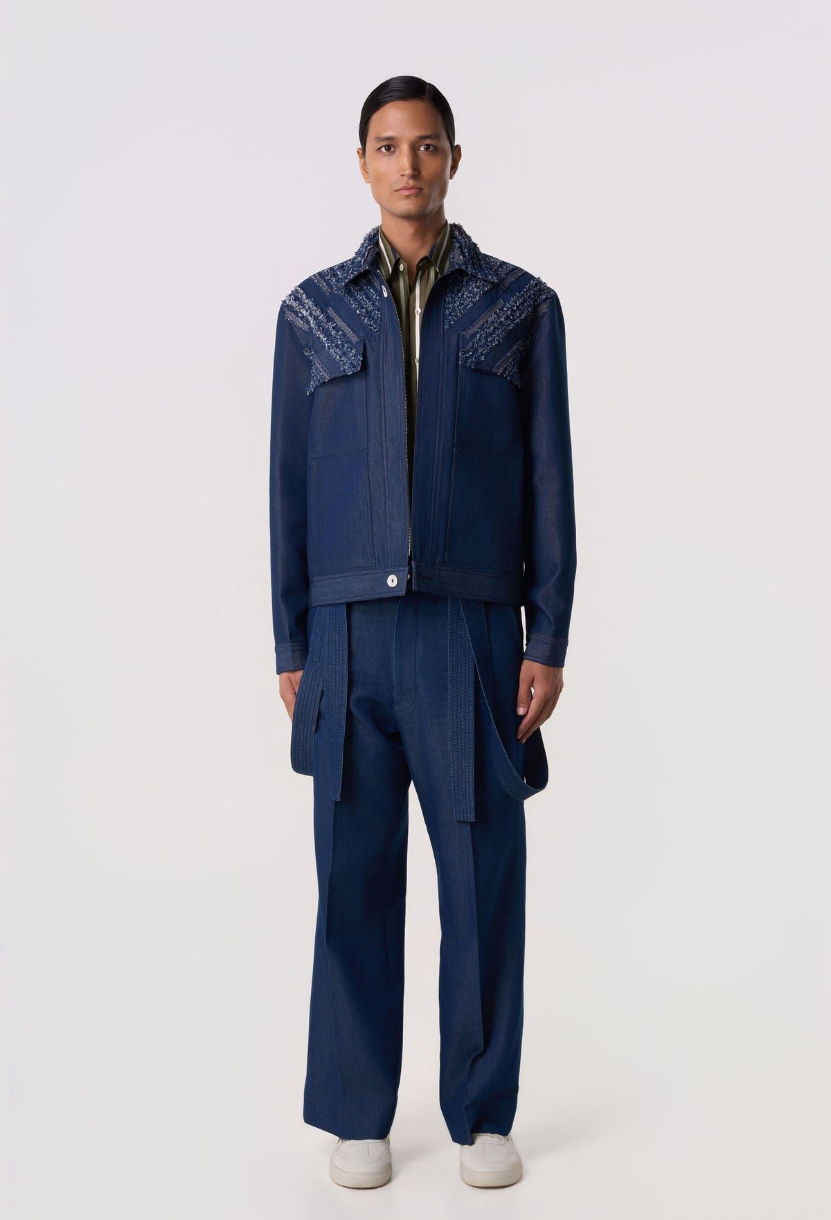 Raw-Edge Trucker Shacket - image 4