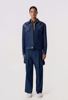 Raw-Edge Trucker Shacket view 4
