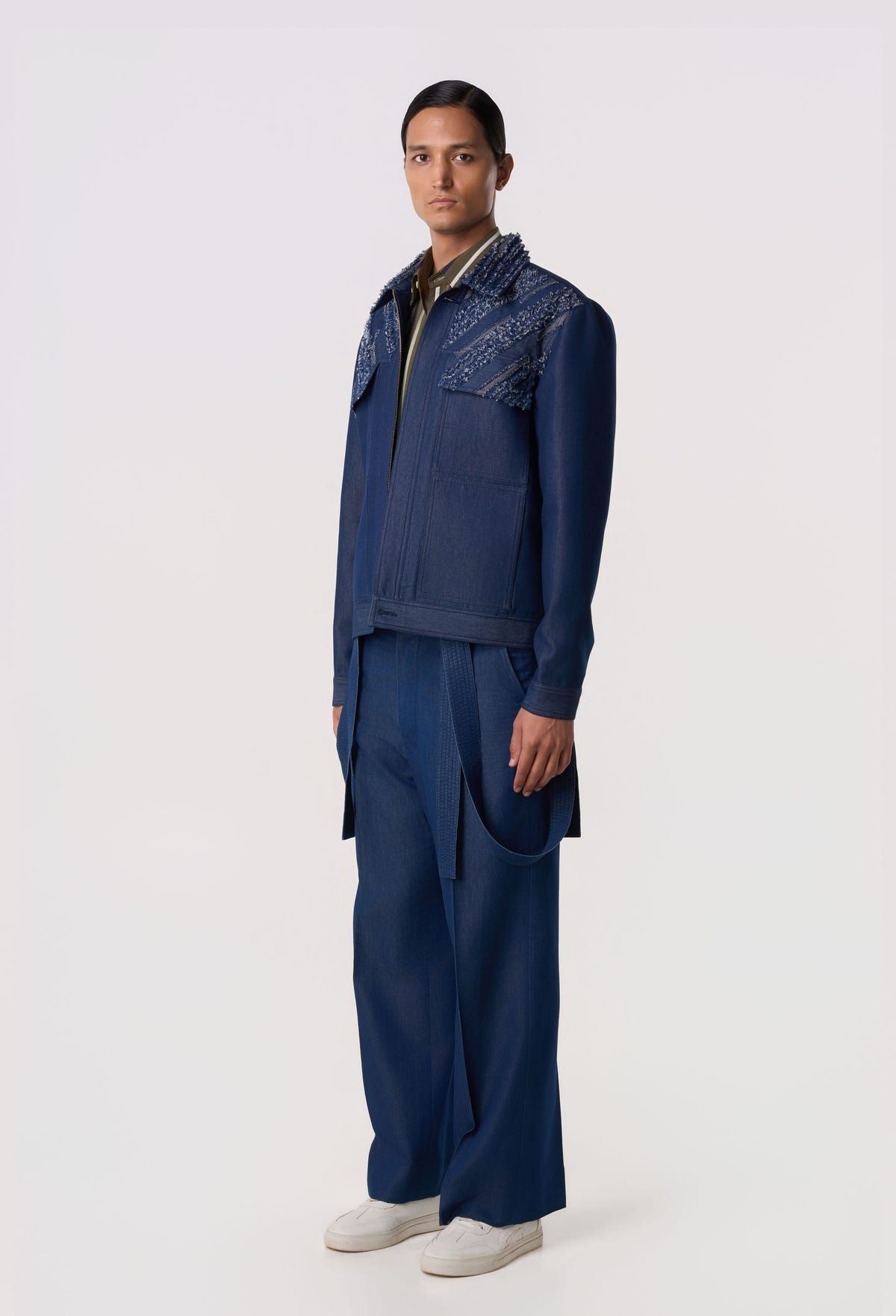 Raw-Edge Trucker Shacket - image 6