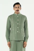 Warp line Bandi Jacket Set- Sage Green view 3