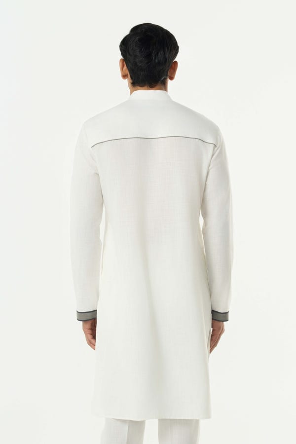 Line out Line — Crossbeam Kurta- Off White