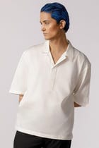 Half placket casual shirt view 1