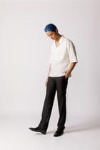 Half placket casual shirt view 2