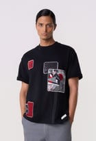 Multi-Patch Graphic Tee Black view 3