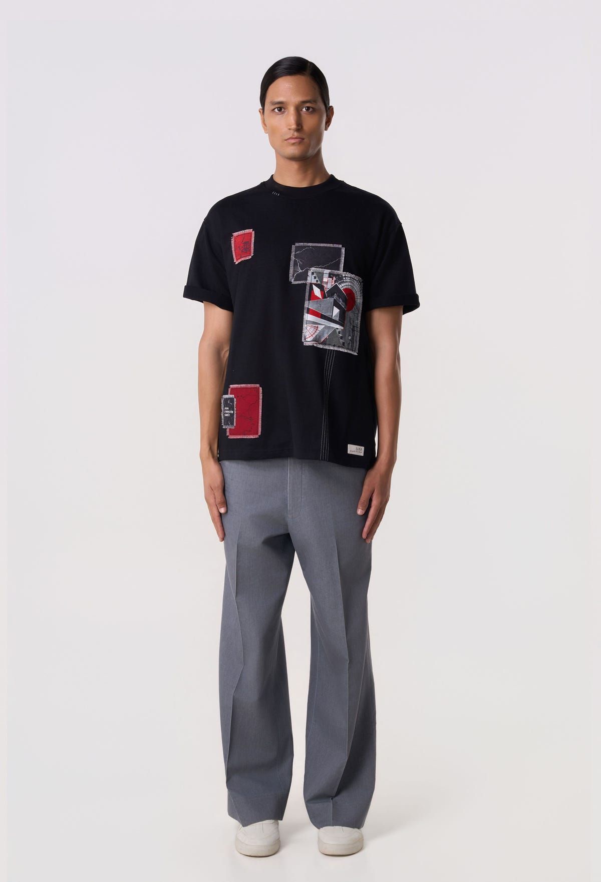 Multi-Patch Graphic Tee Black - image 4