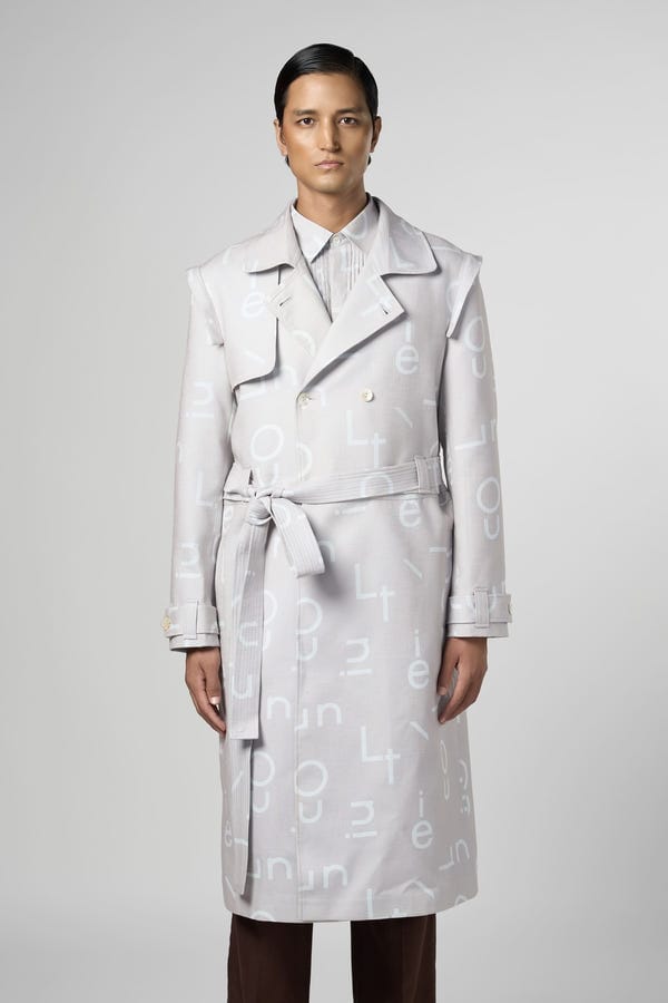 Line out Line — Signature Print Convertible Trench