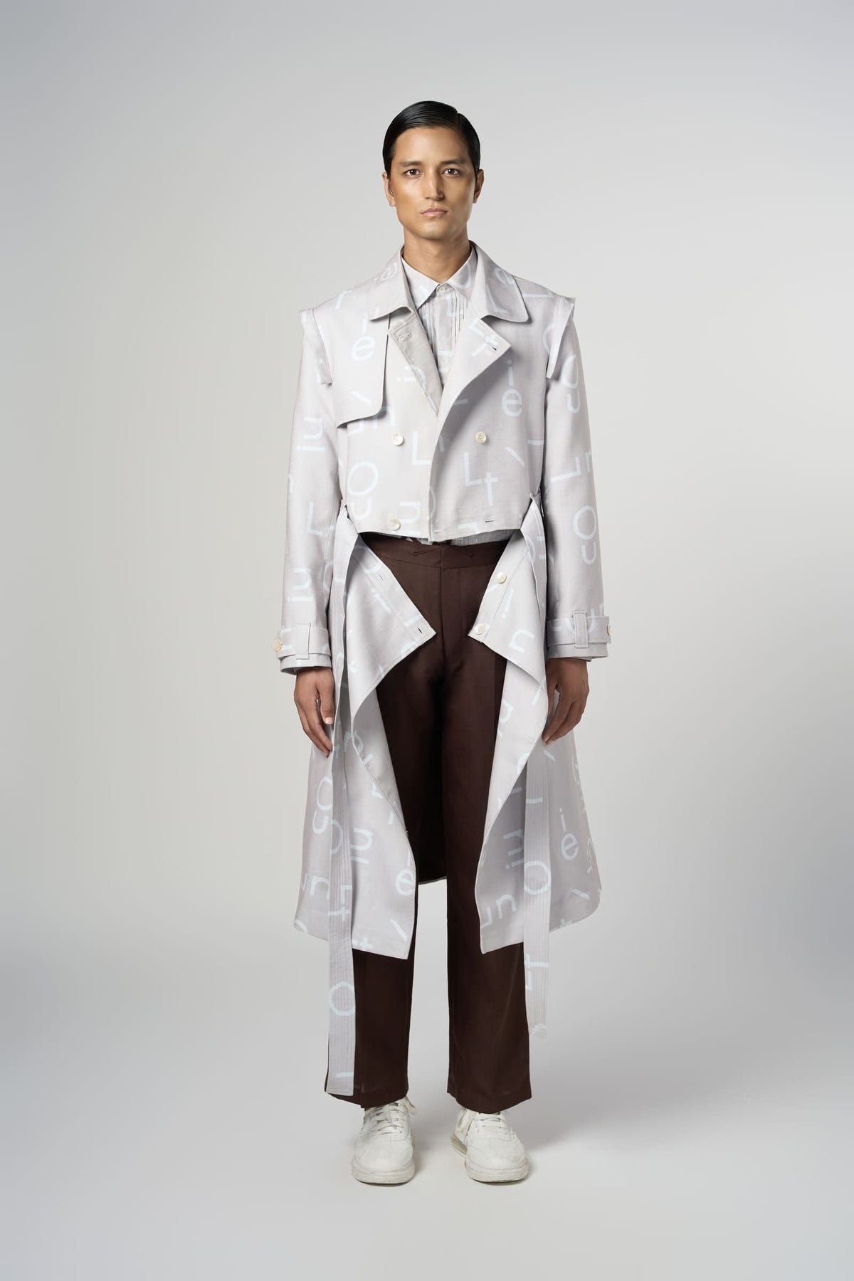 Signature Print Convertible Trench - image 5