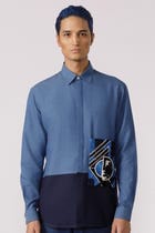 Shapes of emotion embroidered patchpocket shirt view 1