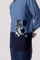 Shapes of emotion embroidered patchpocket shirt view 4