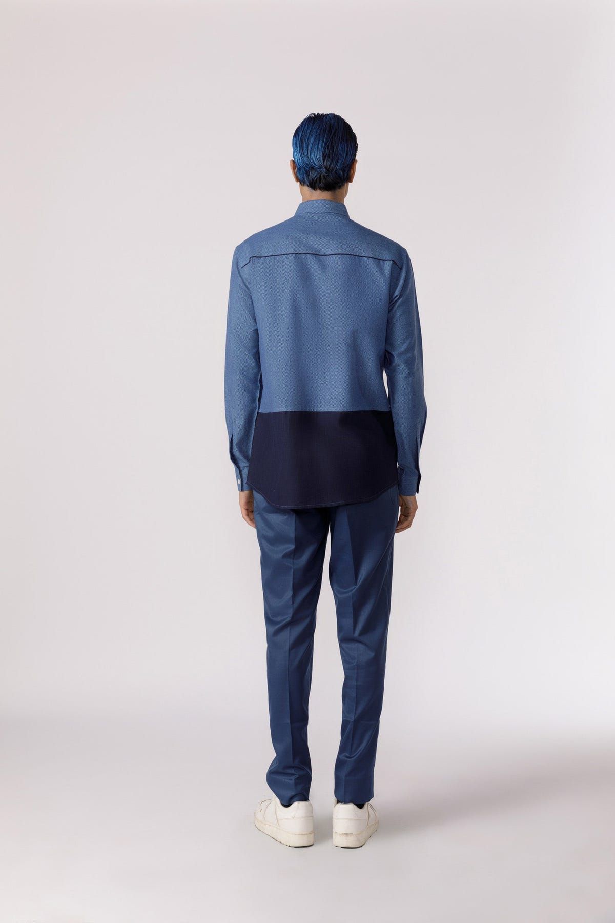 Shapes of emotion embroidered patchpocket shirt - image 5