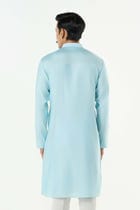 Axis Embroidered Kurta - Pastel Blue view 2